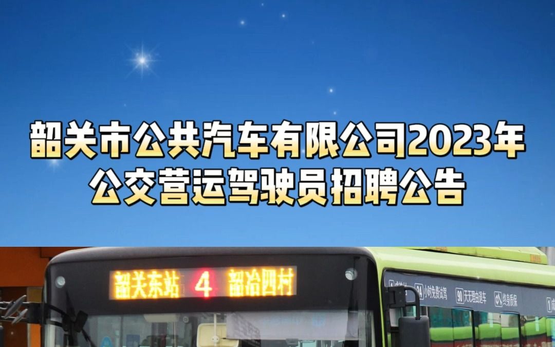 韶关市公共汽车有限公司2023年公交营运驾驶员招聘公告哔哩哔哩bilibili