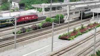 京沪线，西局西段HXD3D 0459牵引Z252次列车进无锡站