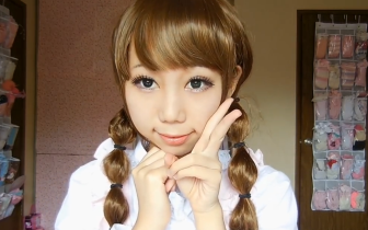 【yuri搬运】双马尾配gyaru太妹系眼妆