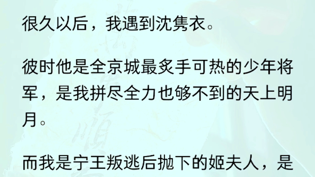 (全文完)重逢小将军是在沈家军入城时,我名义上的夫君宁王已经连夜逃了.我站在城门下,仰头看端坐高马之上的少年将军.哔哩哔哩bilibili