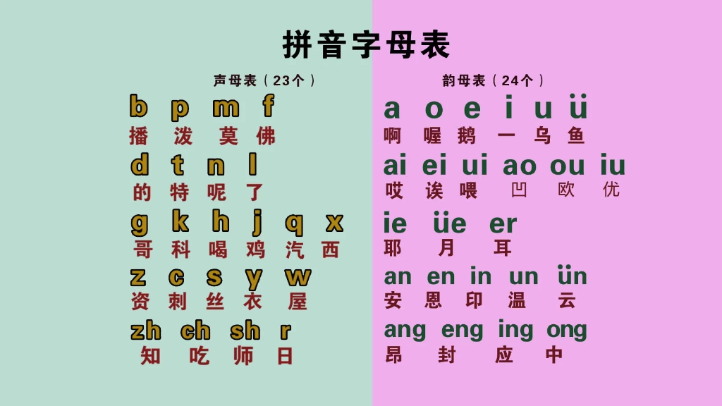 汉语拼音字母,声母、韵母、整体认读音节零基础快速学拼音打字哔哩哔哩bilibili