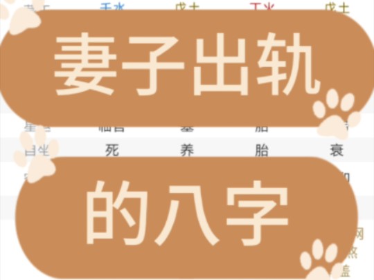 妻子容易出轨的八字哔哩哔哩bilibili