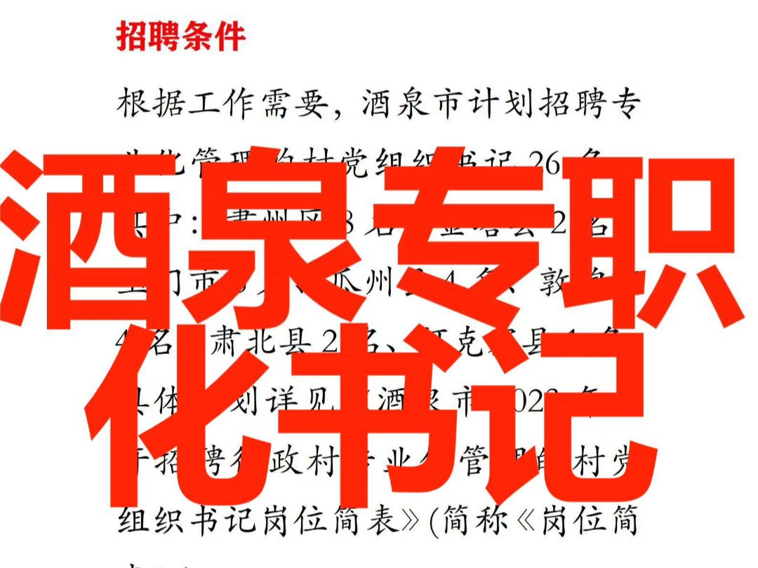 招聘26人‖酒泉2023年专职化书记招聘哔哩哔哩bilibili