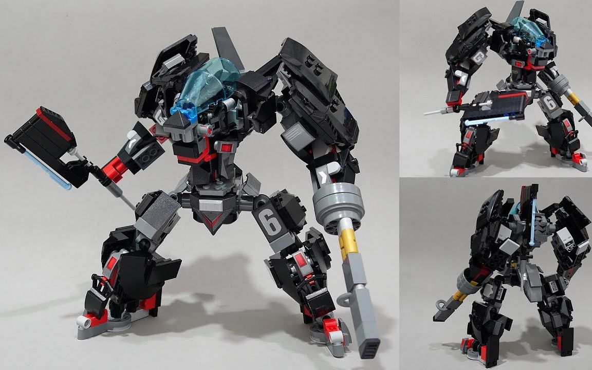 【砌砖小哥】乐高moc教程(包教包会)- 70613套内moc 核动力战斗机甲