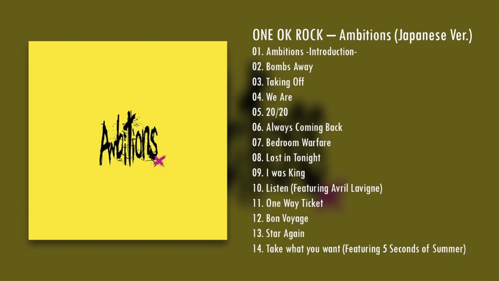 ONE OK ROCK专辑「Ambitions」日版哔哩哔哩bilibili