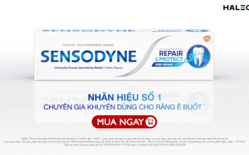 【口腔护理ⷨ‘›兰素史克越南/HALEON赫力昂越南】Sensodyne Repair & Protect Deep Repair  广告三则哔哩哔哩bilibili