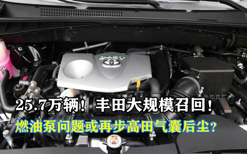 25.7万辆!丰田大规模召回,燃油泵问题或再步高田气囊后尘?哔哩哔哩bilibili