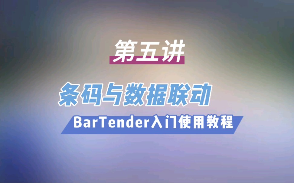 [图]条码标签编辑Bartender软件基础入门使用教程之条形码与数据联动变化/如何实现多行关联