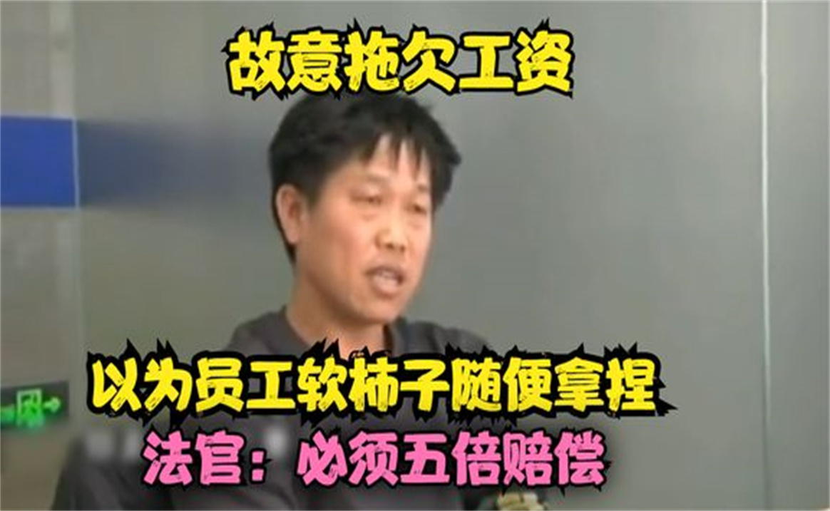 黑心老板故意拖欠工资,以为员工软柿子随便拿捏,法官赔偿五倍哔哩哔哩bilibili