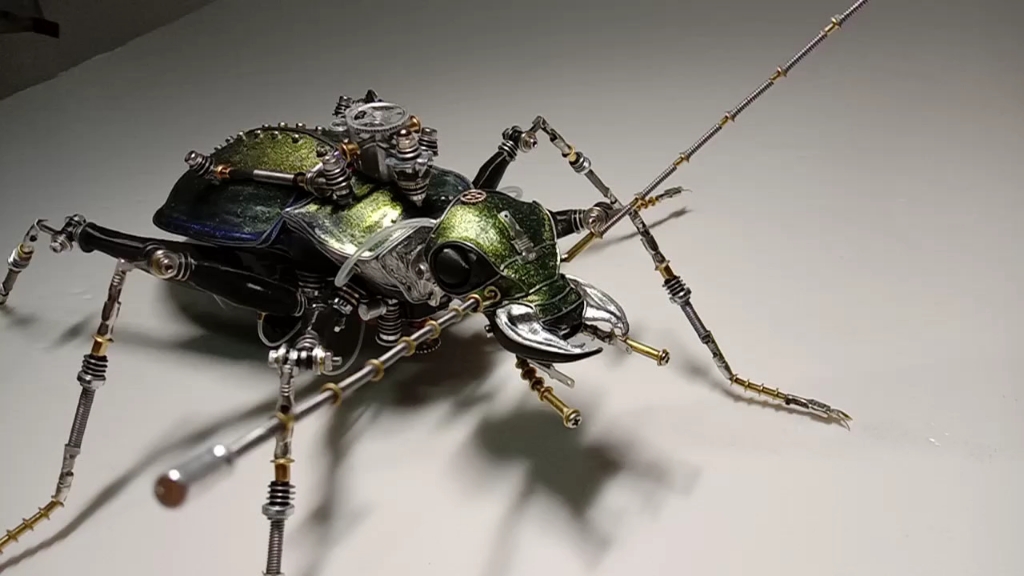 机械朋克风格步甲虫 机械昆虫 潮玩手办