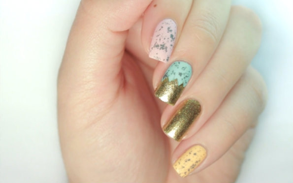 Speckled & Metallic Easter Egg Nails in ONE MINUTE哔哩哔哩bilibili