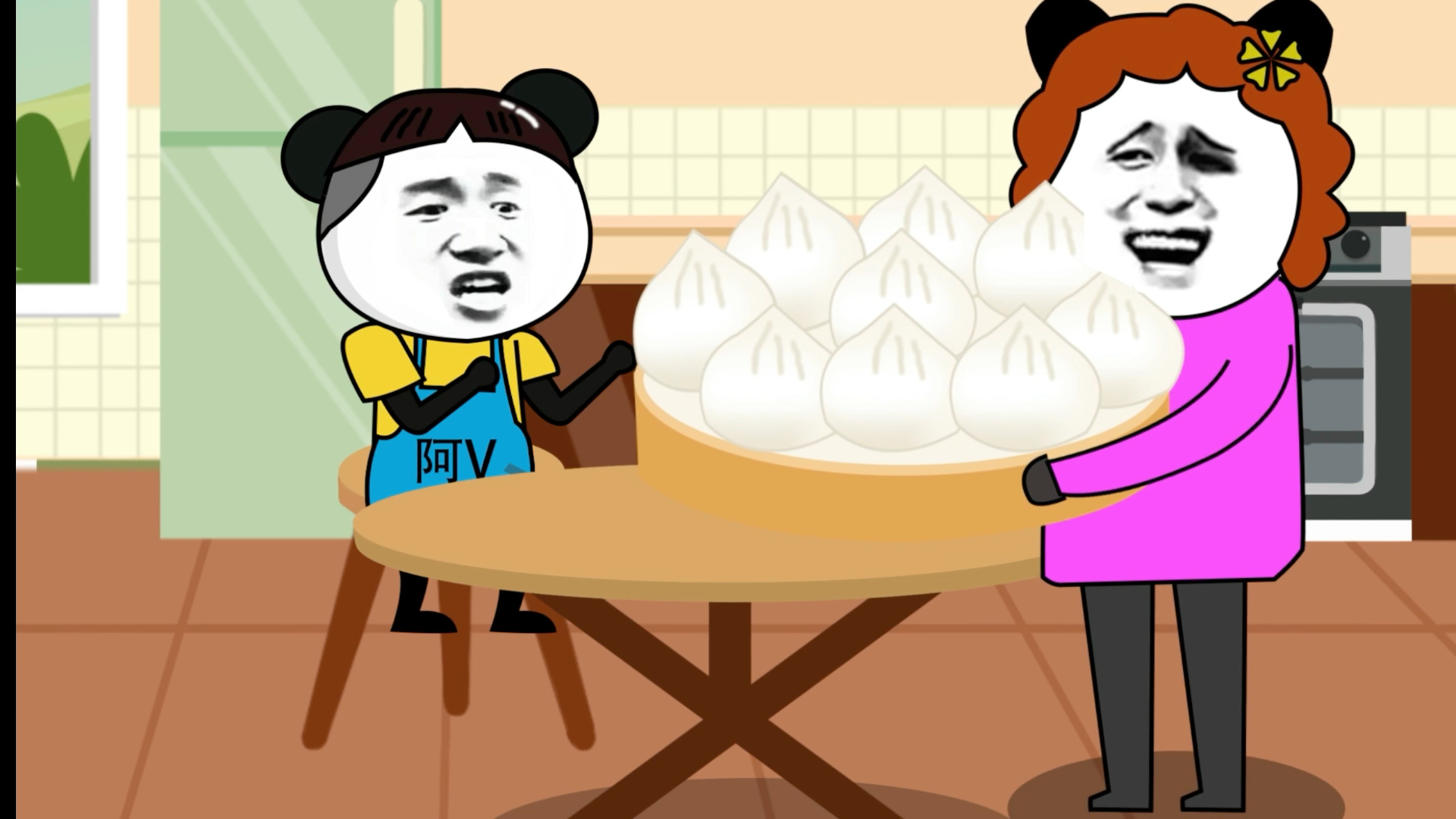 南方人来北方吃包子#沙雕动画#搞笑视频