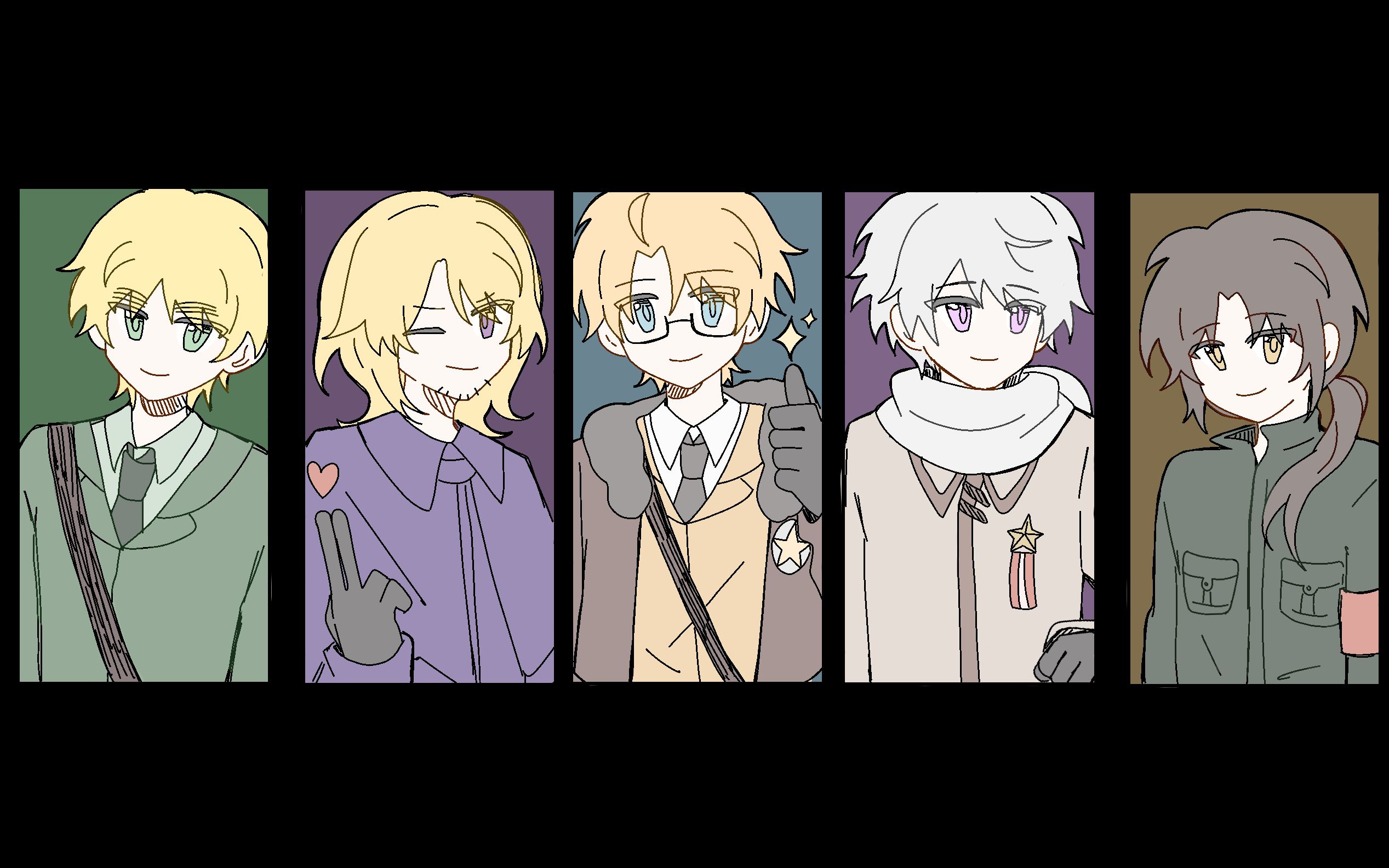 【aph/联五手书】「ゆないてっどねーしょんずすたー☆」联/合/国之星