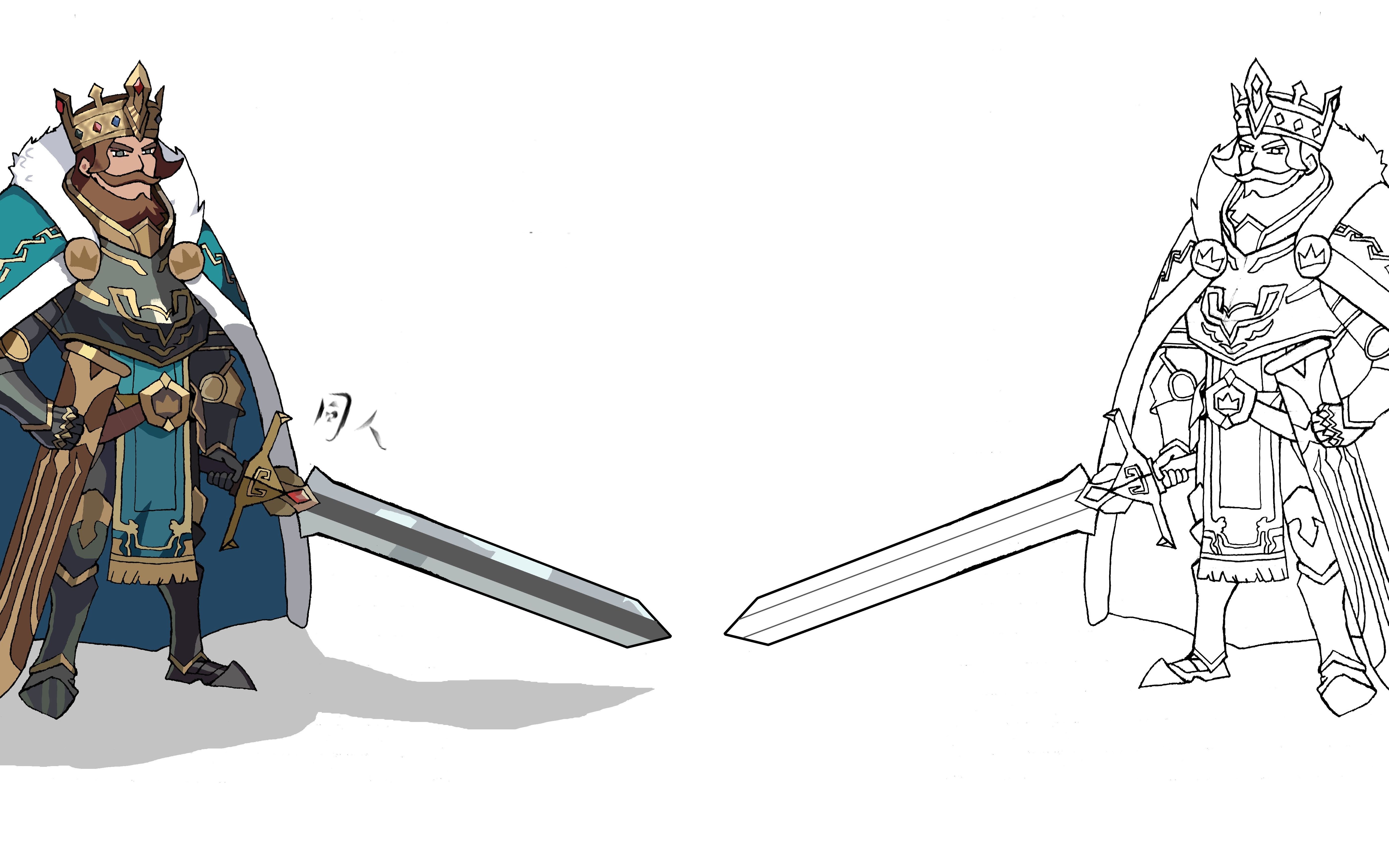 【剑与远征——永恒之王】亚瑟——上色狂人015期_哔哩哔哩_bilibili