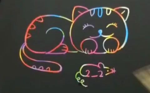 【爱上简笔画】儿童画画 猫和老鼠哔哩哔哩bilibili