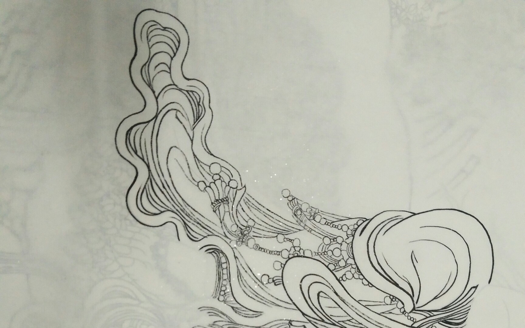 工笔画〗白描勾线练习11