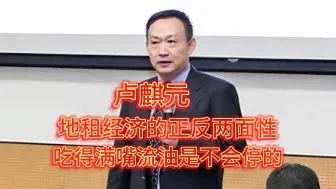 Download Video: 卢麒元：地租经济的正反两面性，吃的满嘴油是不会停的