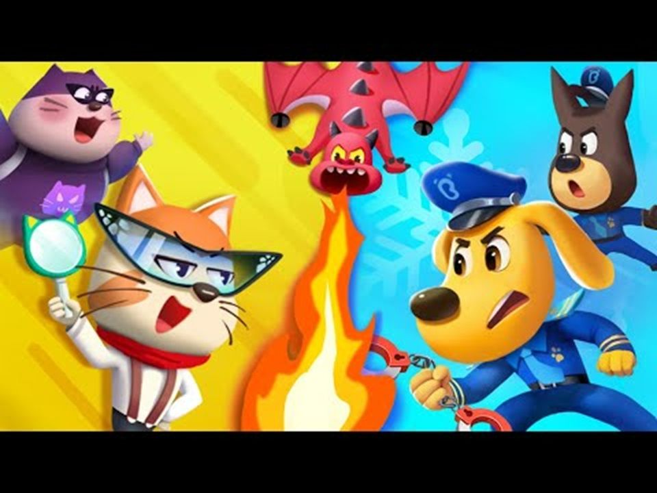 [图]Police VS Fire Dragon  Phantom Cats  Cartoons for Kids  Sheriff Labrador 拉布拉多警长