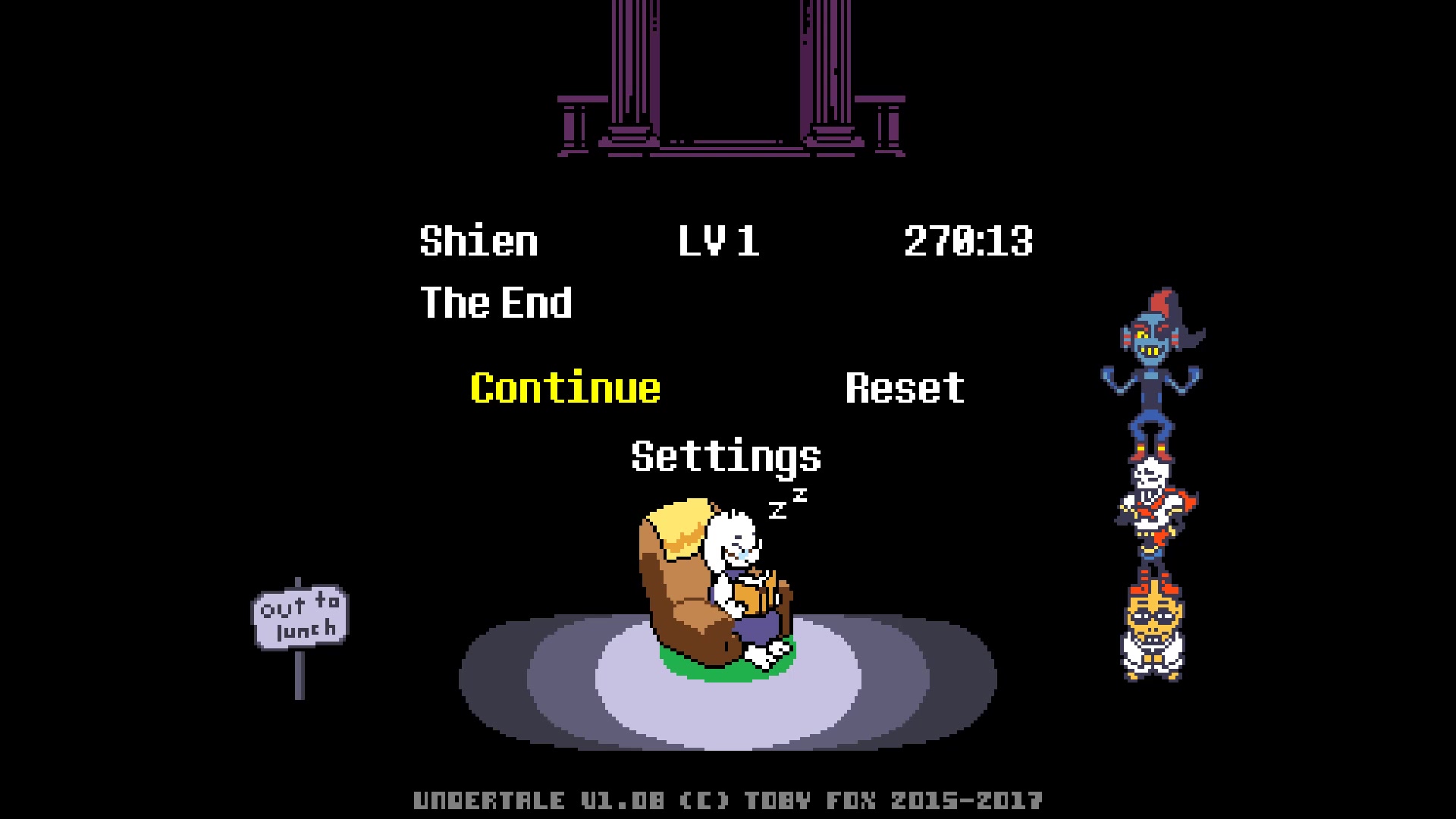 73心辰73undertale70the 4th pacifist 第四次重置和平線