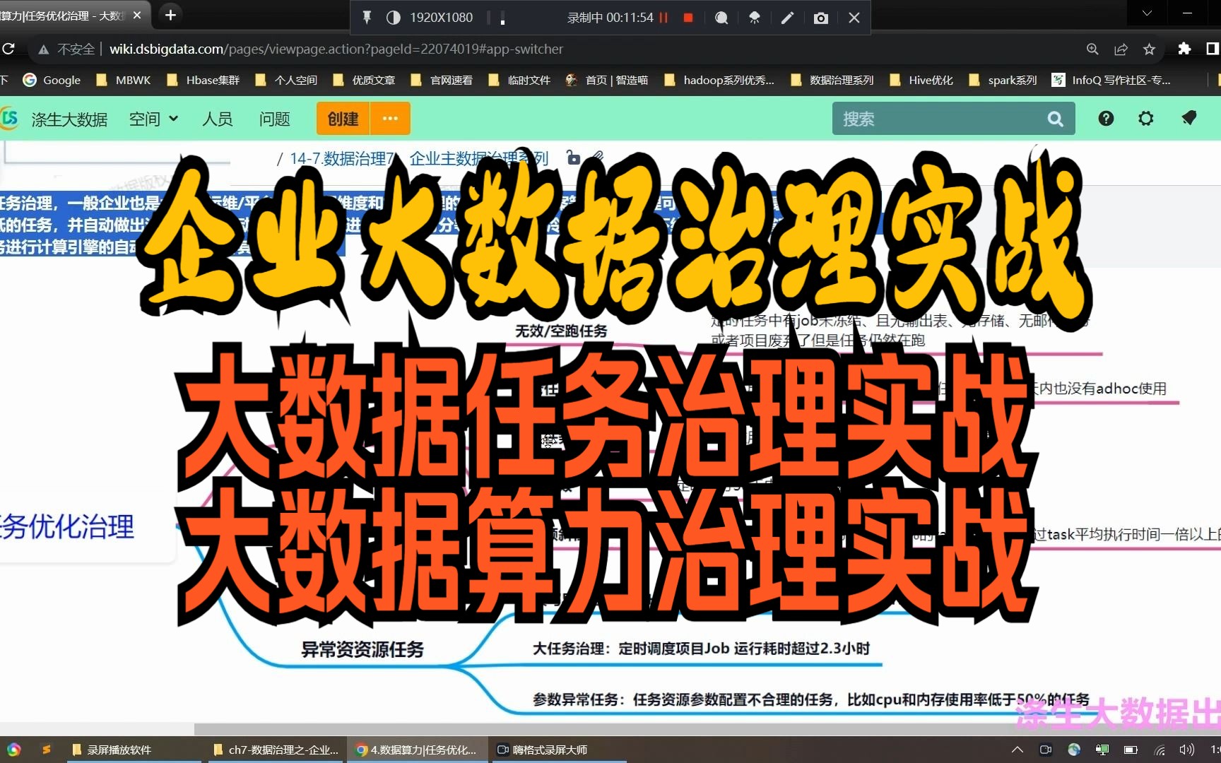 大数据治理实战:大数据任务治理,大数据算力治理实战哔哩哔哩bilibili