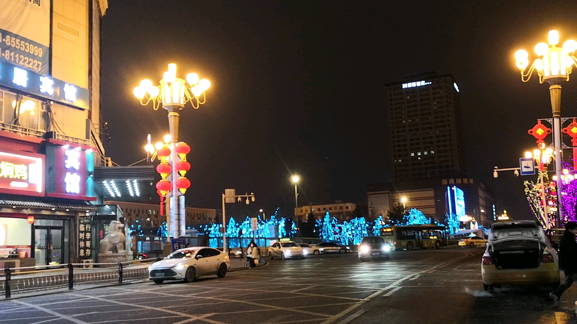 长春市火车站站前广场夜景