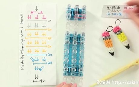 [图](rainbow loom) 小铅笔