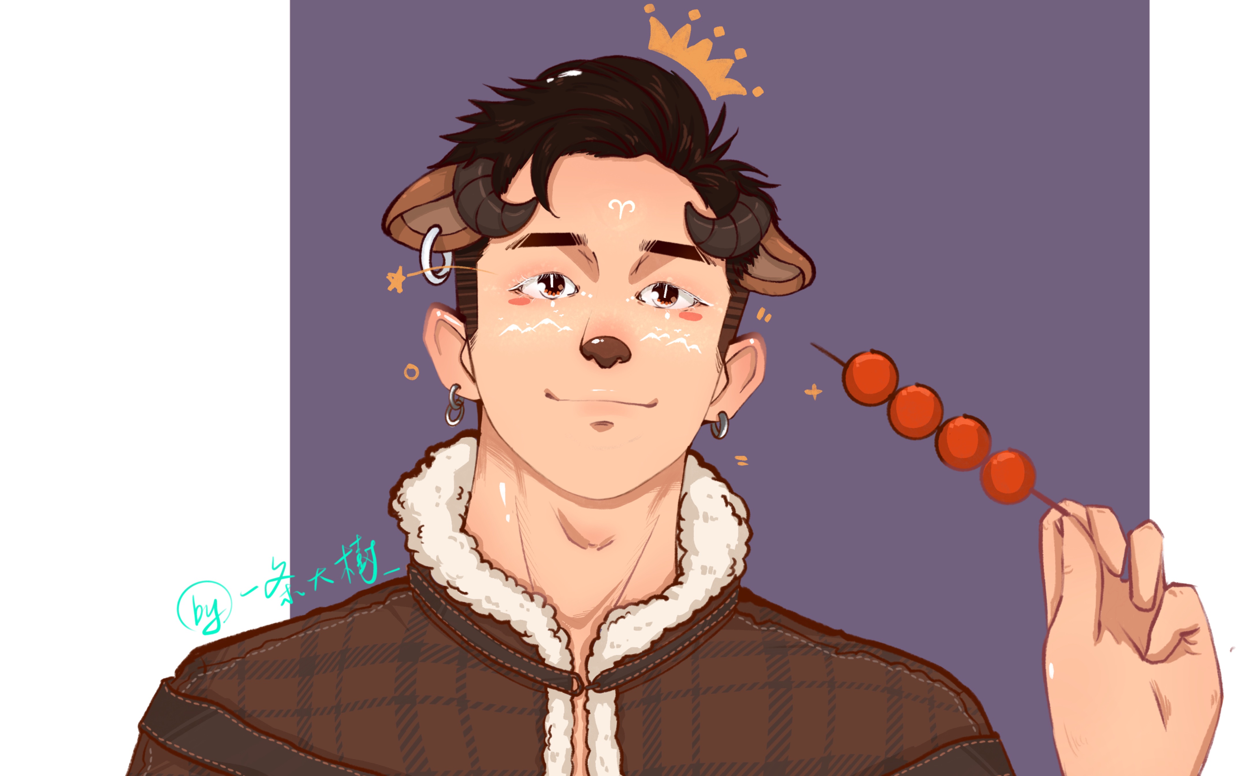 【procreate】ipad pro 绘画——一条大樹 十二星座系列之白羊座男生