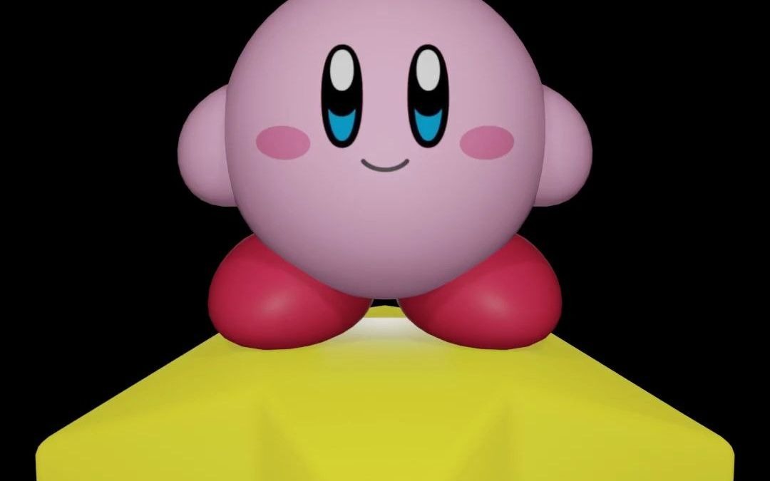 星之卡比 3d blender_哔哩哔哩 (゜-゜)つロ 干杯~-bilibili