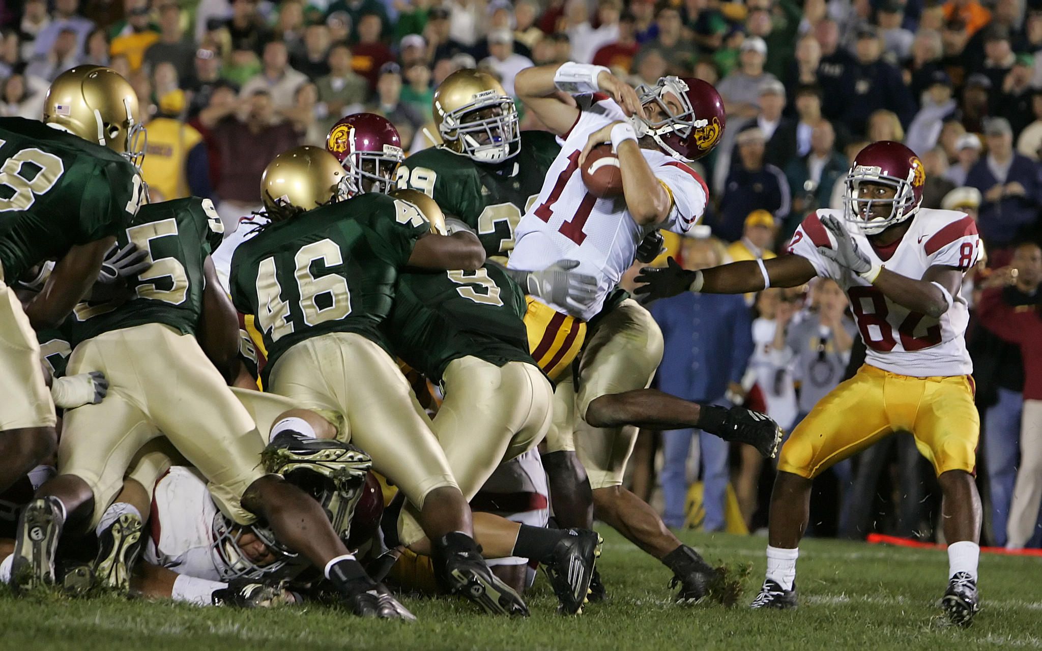 2005年北美大学生橄榄球联赛thebushpush圣母大学vs南加州大学
