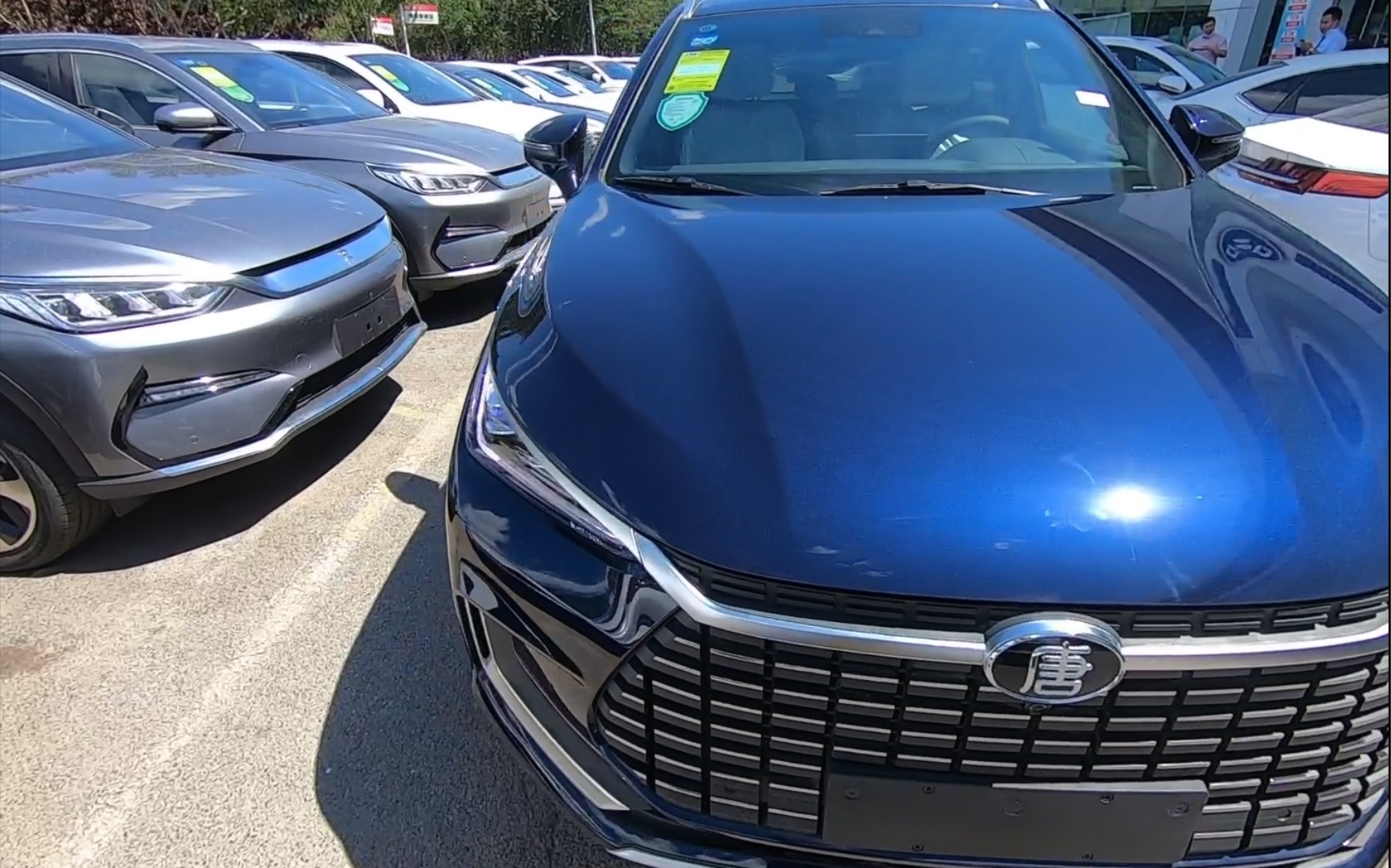 比亚迪唐ev 2021款 墨石蓝色 提车大成功