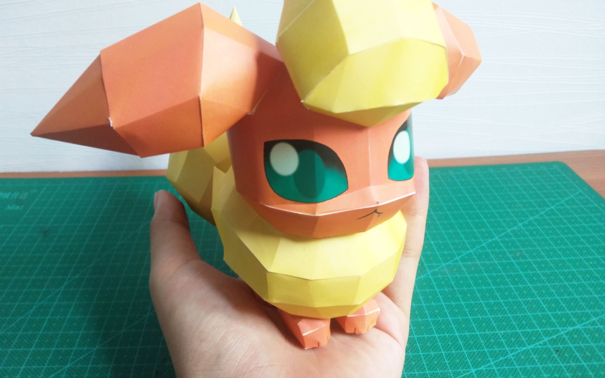 【手工/pokemon】用纸做一只萌萌哒的火伊布(附图纸)