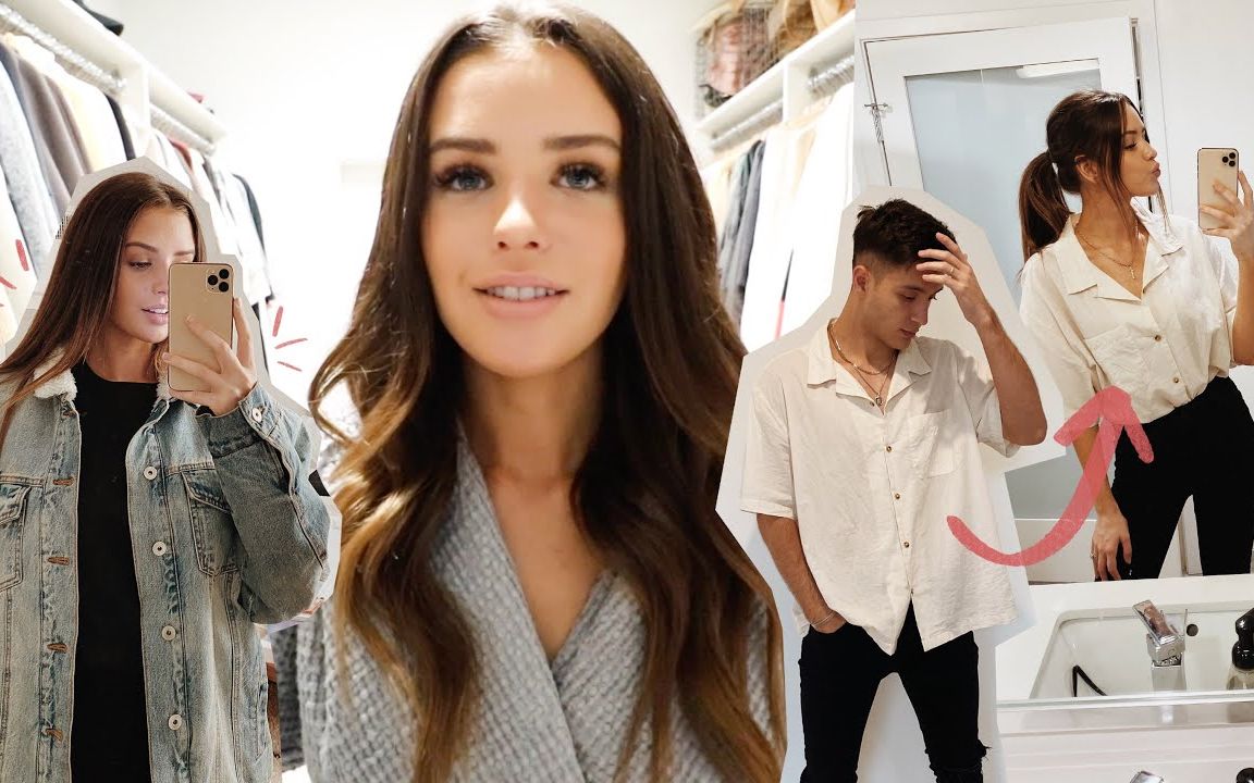 [自动英字]用老公的衣服做一周穿搭【jess conte】