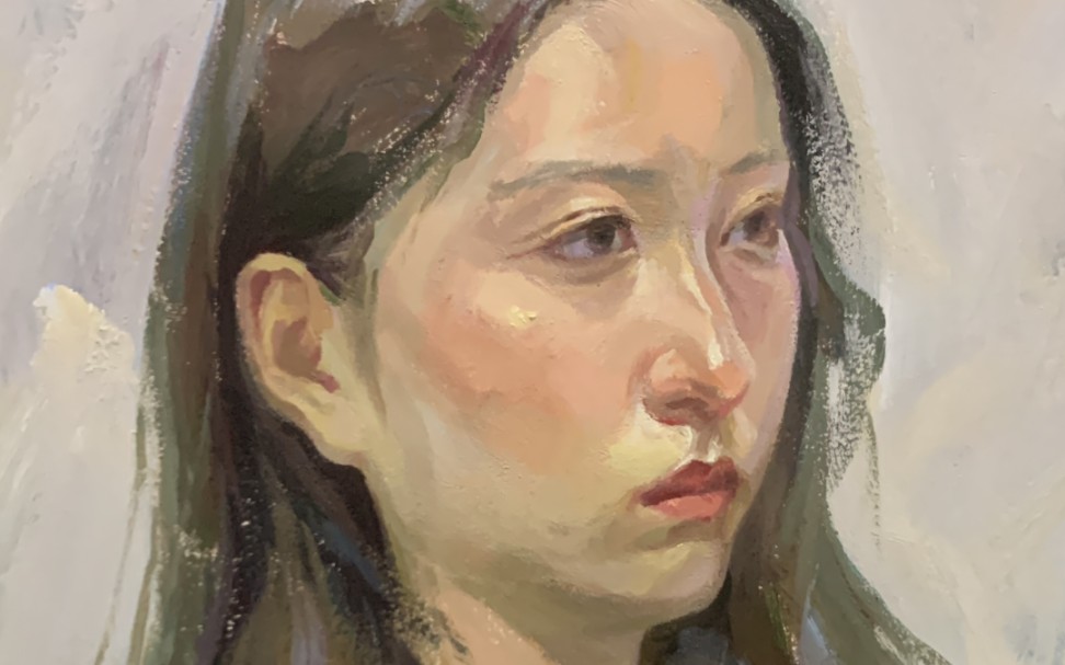 彩头女青年肖像绘画步骤教程!