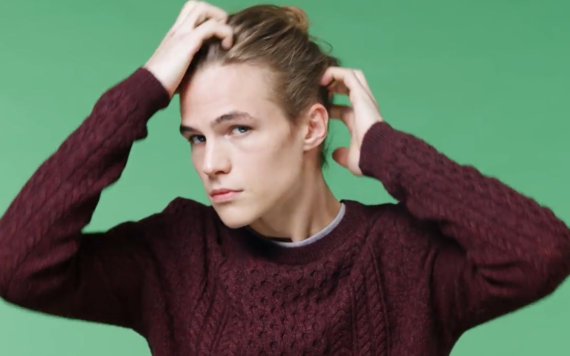 how to do a man bun - top knot hairstyle for men