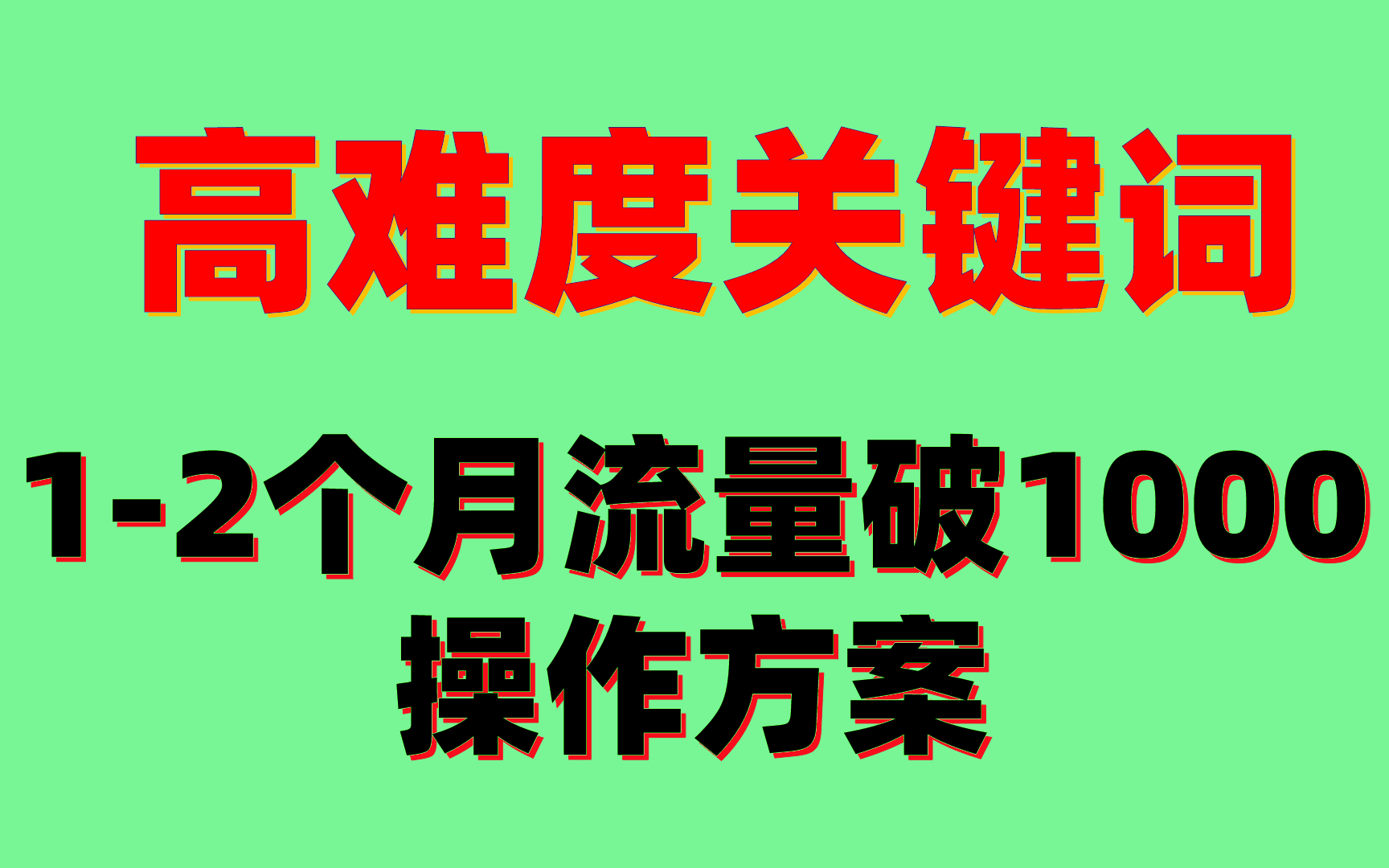 seo优化seo教程:高难度关键词12个月流量破1000操作方案哔哩哔哩bilibili