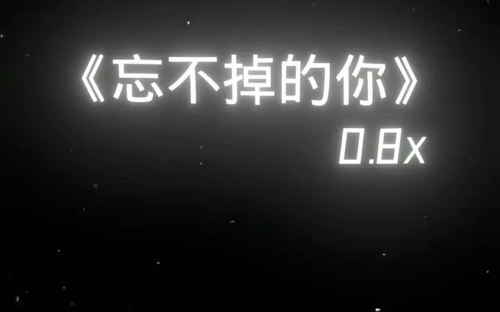 [图]《忘不掉的你》降调版0.8x