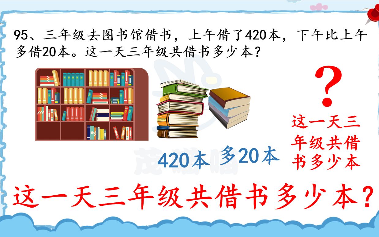 茂喵喵系列:三年级数学必考题型一百道095——四则运算哔哩哔哩bilibili