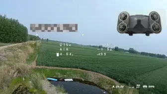 G2眼镜原厂天线对比枫叶左旋圆极化平板天线低空拉距测试，附背后效果。