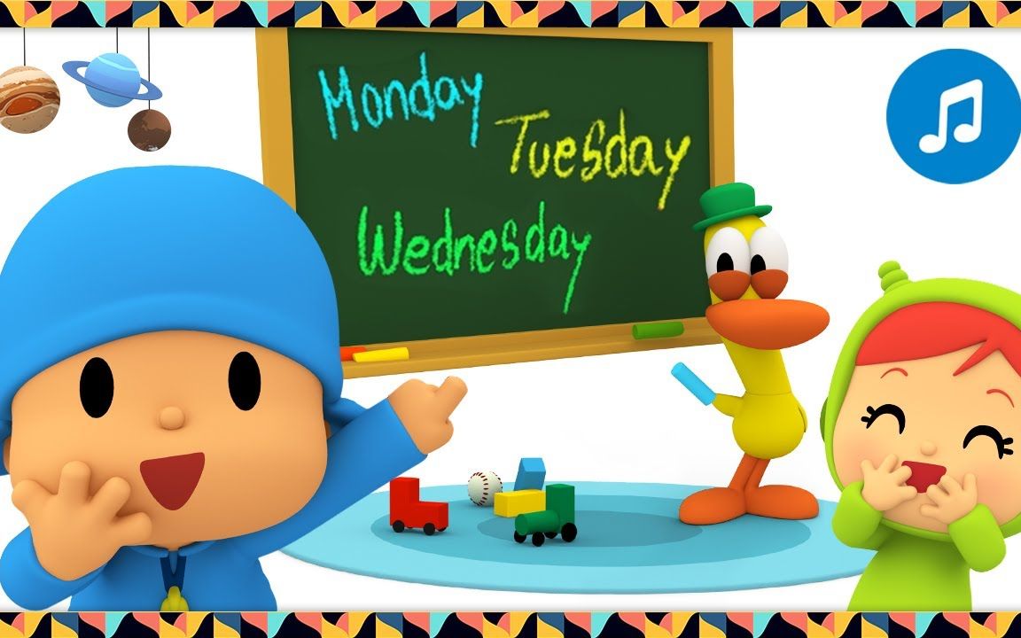 【Pocoyo英文】Monday, Tuesday, Wednesday [ Days of the week ] |周一、周二、周三 [ 一周中的几天 ]哔哩哔哩bilibili