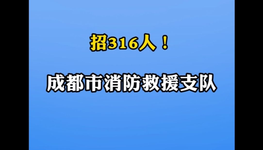 成都消防招聘316人|你甚至可以在B站找工作哔哩哔哩bilibili