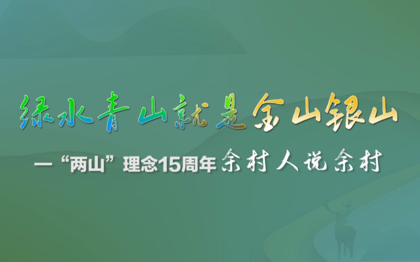 “两山”理念15周年之际,且看余村人说余村哔哩哔哩bilibili