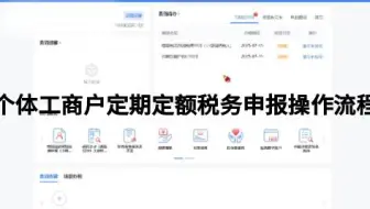 个体工商户税务申报