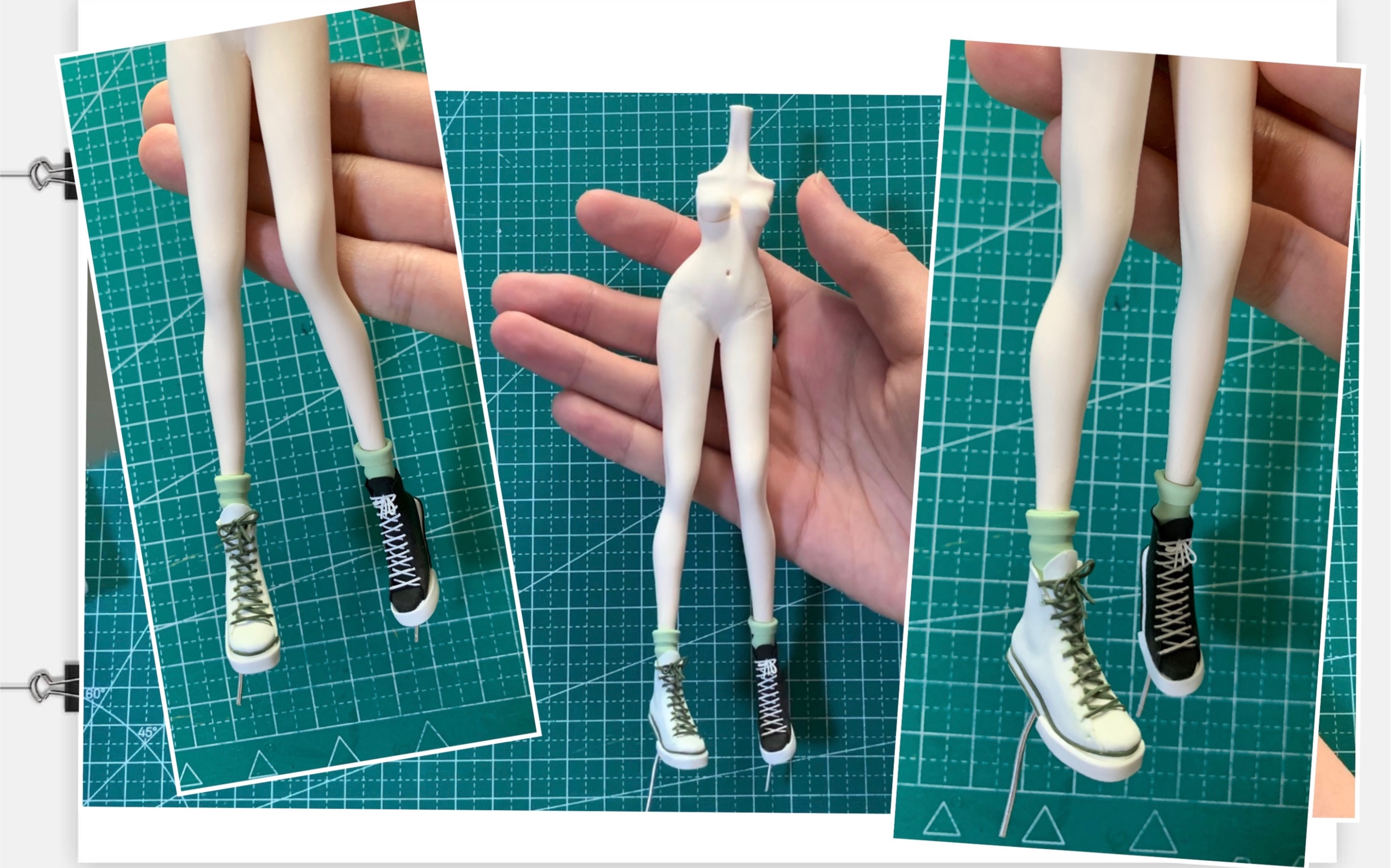 【超轻粘土】【柯南系列】小兰素体(有马甲线呦) 帆布鞋制作过程