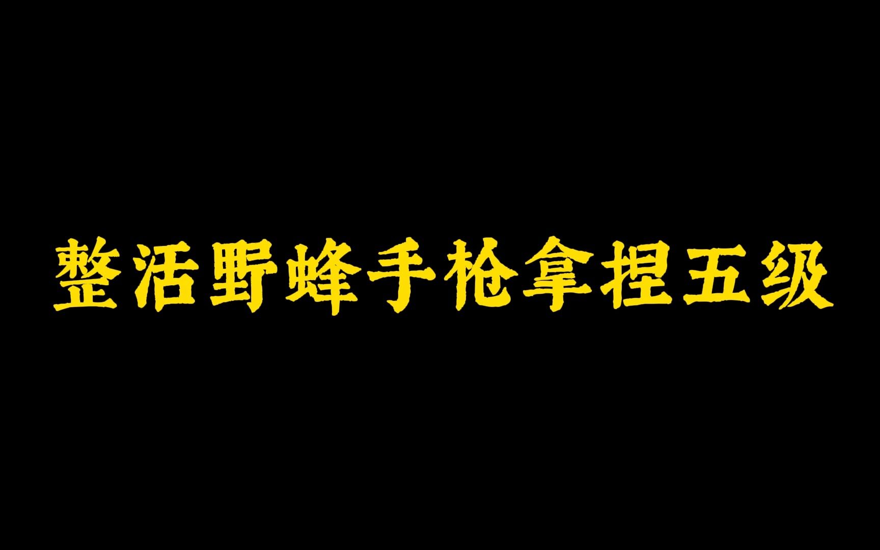 整活野峰手枪,拿捏五级?网络游戏热门视频