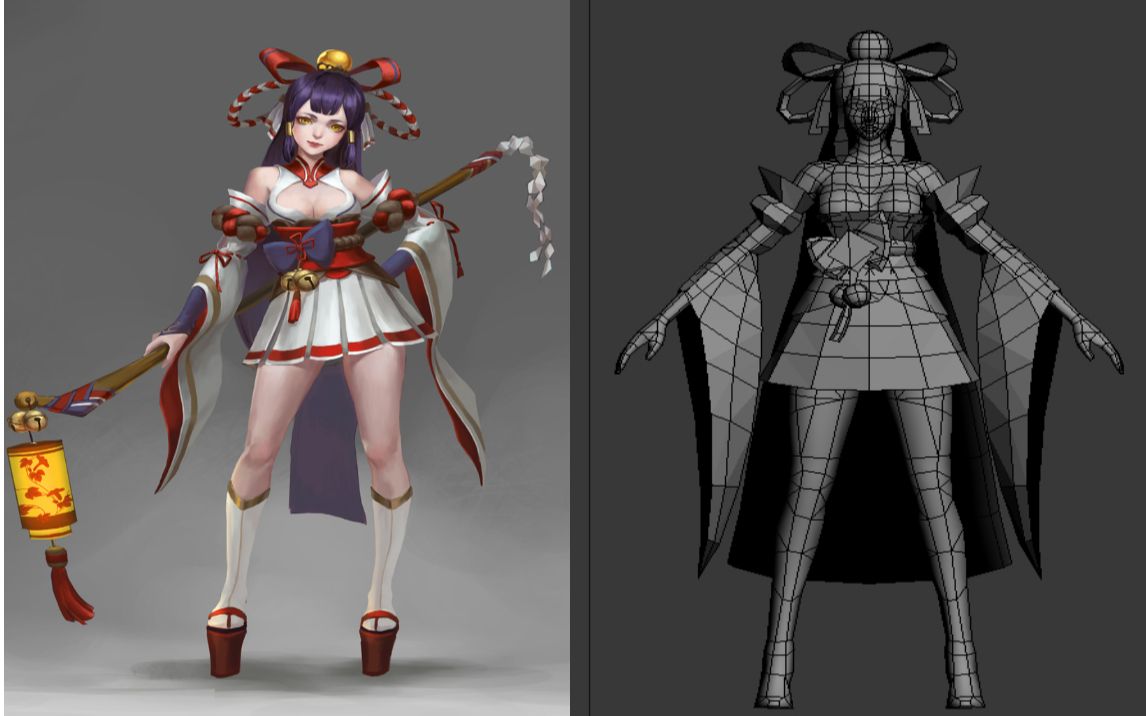 3dmax二次元人物建模,3dmax人物建模 游戏二次元小姐姐3dmax建模零基础布线详细教学