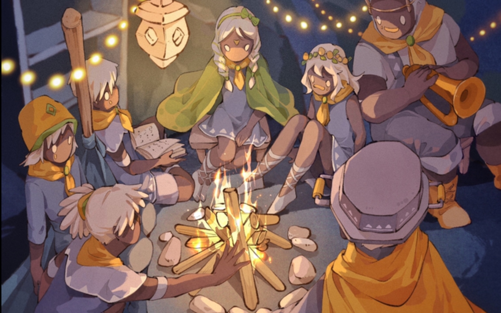 【sky光遇/绘画】集结季——喜欢大家一起围着篝火的感觉