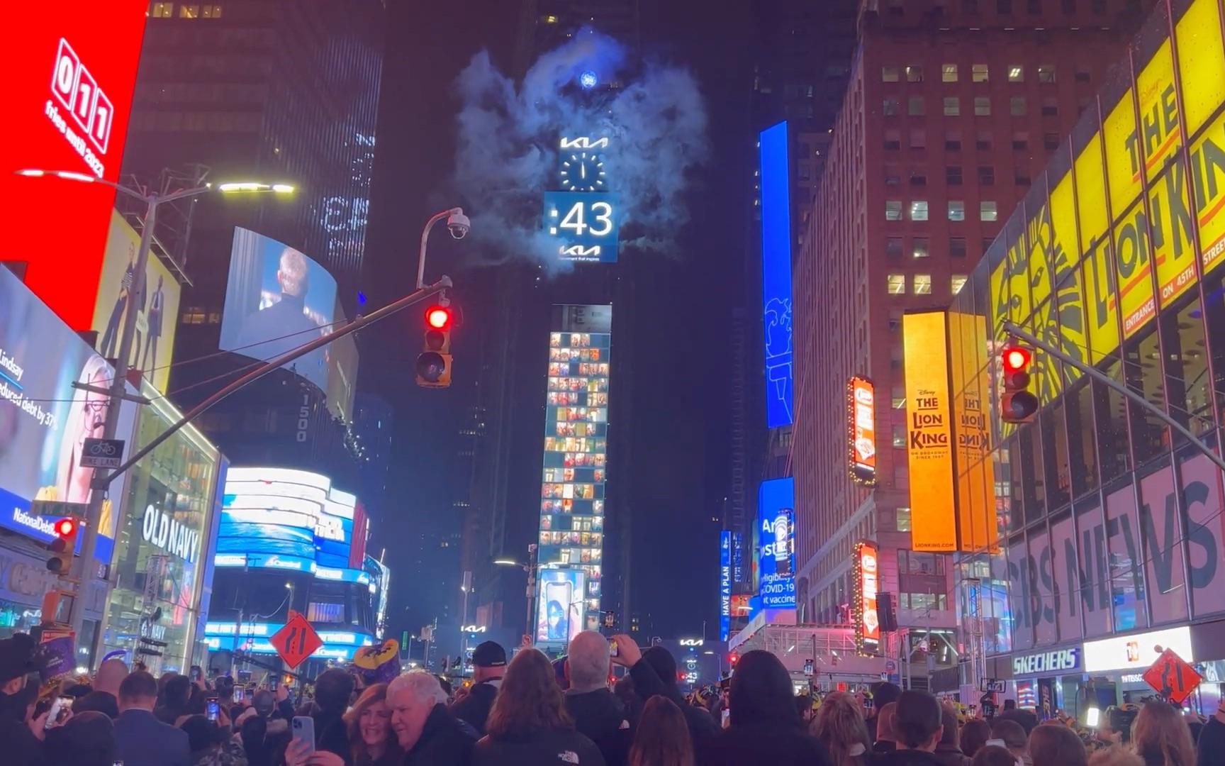 美国纽约时代广场跨年full times square new years eve 2023 ball