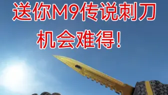 没有M9刺刀？点击一个赞白嫖走吧！人少机会大！