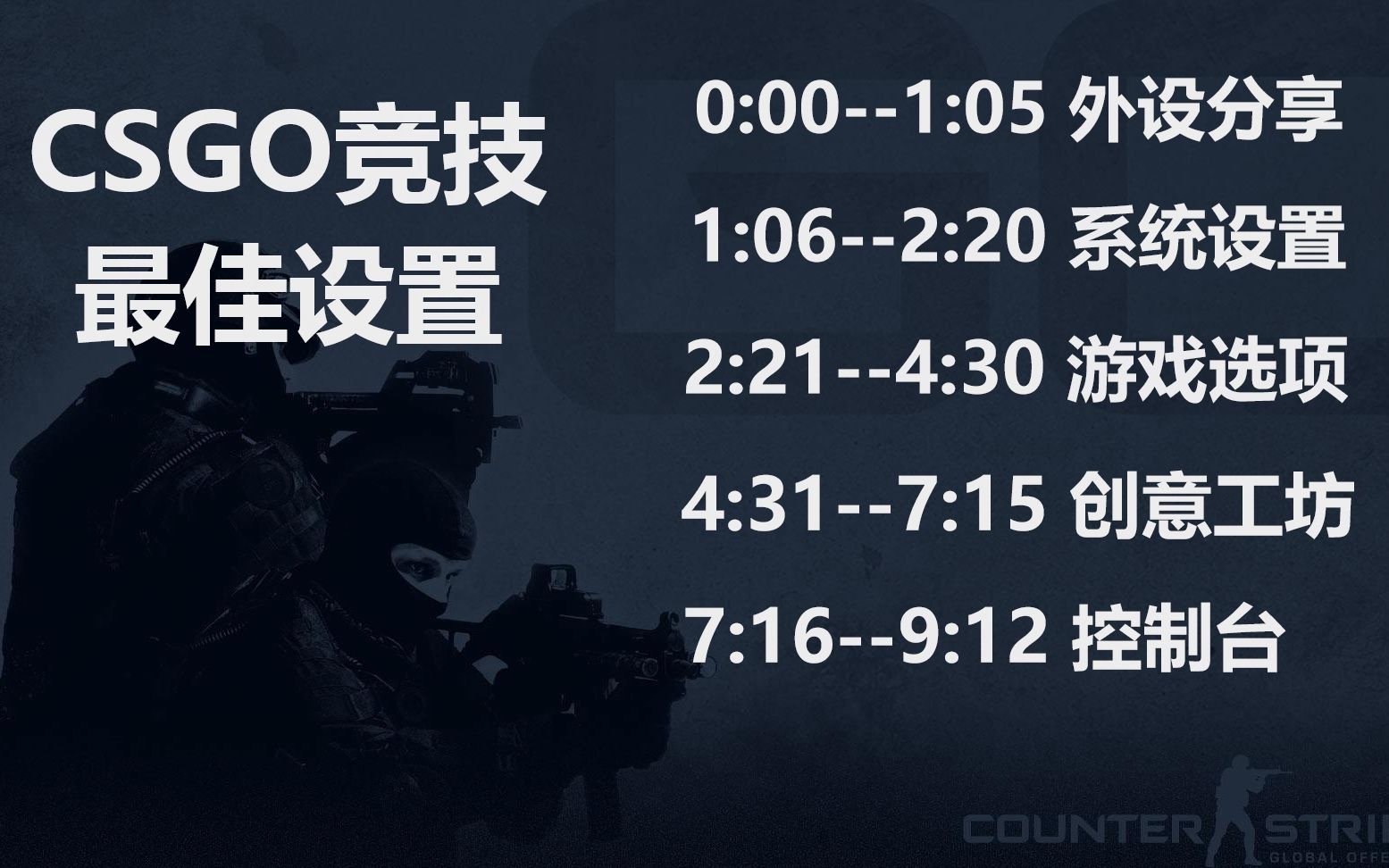 csgo最佳游戏设置教学(外设+全局设置+创意工坊+控制台)哔哩哔哩bilibili