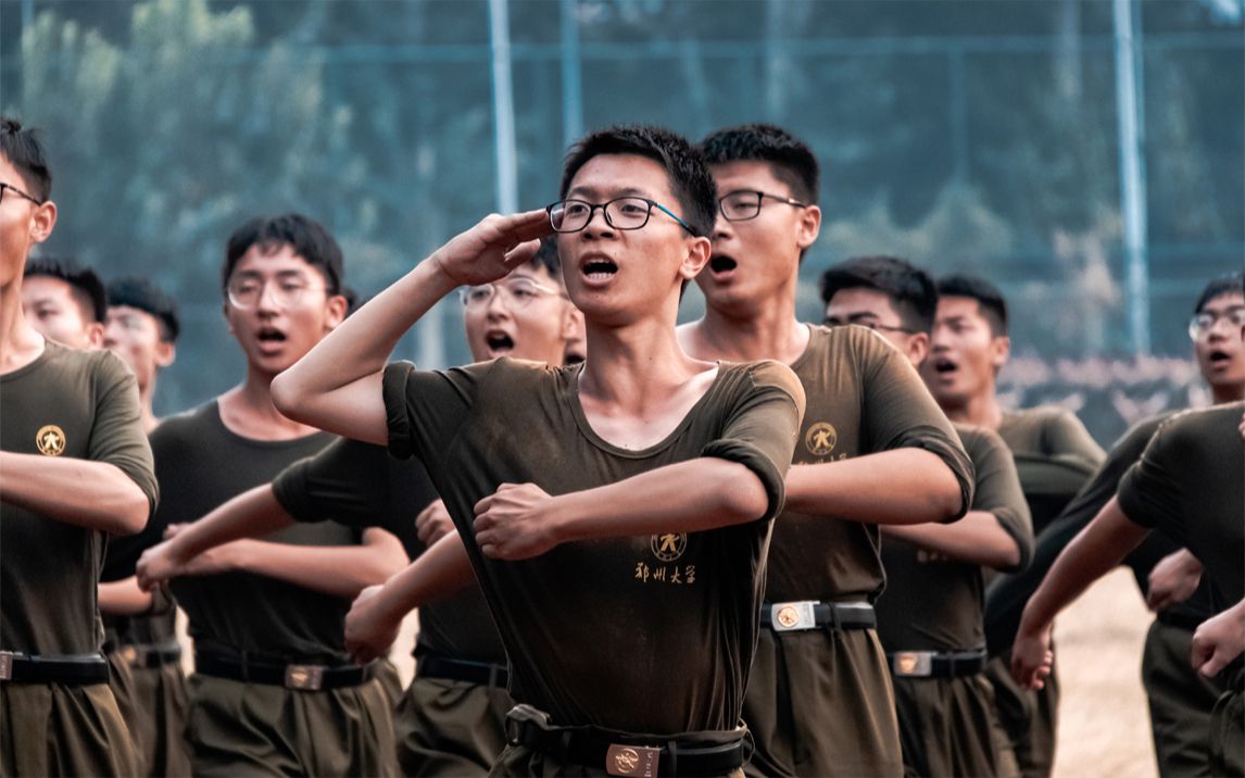 【开学季】郑州大学国际学院新生军训纪录哔哩哔哩bilibili